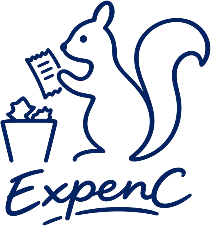 ExpenC — a squirrel filing a receipt